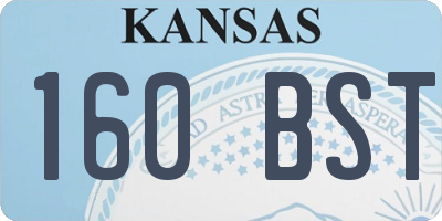 KS license plate 160BST