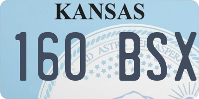KS license plate 160BSX