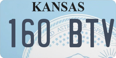 KS license plate 160BTV