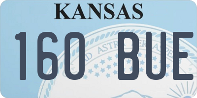 KS license plate 160BUE