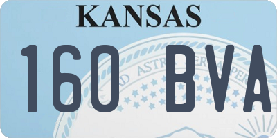 KS license plate 160BVA
