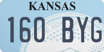 KS license plate 160BYG