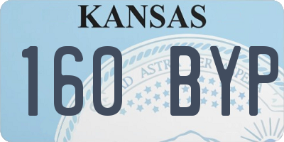 KS license plate 160BYP
