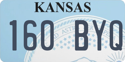 KS license plate 160BYQ