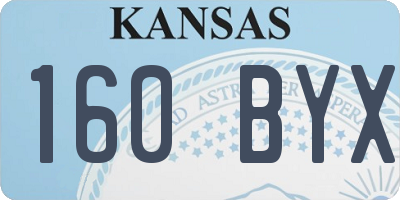 KS license plate 160BYX