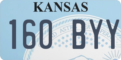 KS license plate 160BYY
