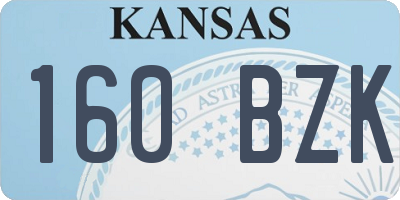 KS license plate 160BZK