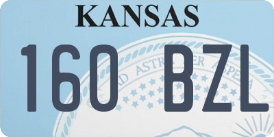 KS license plate 160BZL