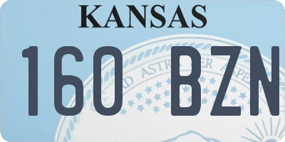 KS license plate 160BZN