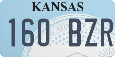 KS license plate 160BZR