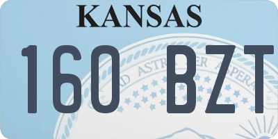 KS license plate 160BZT