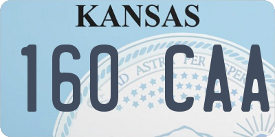 KS license plate 160CAA