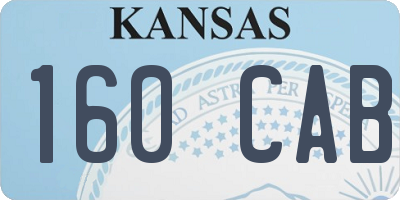 KS license plate 160CAB