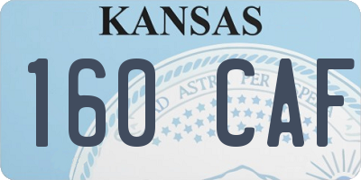 KS license plate 160CAF
