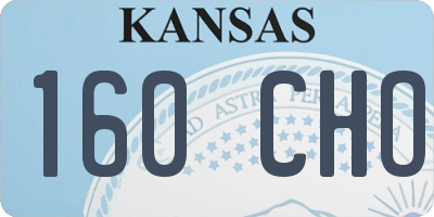 KS license plate 160CHO