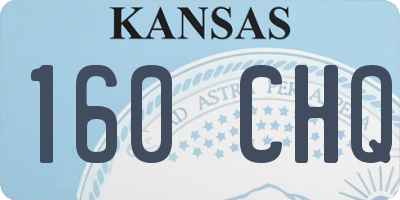KS license plate 160CHQ