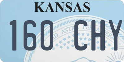 KS license plate 160CHY
