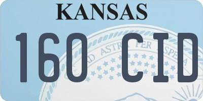KS license plate 160CID