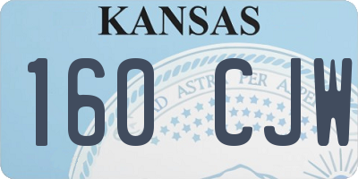 KS license plate 160CJW