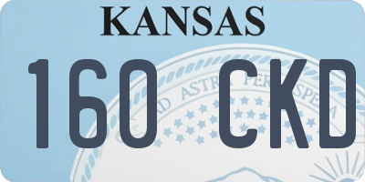 KS license plate 160CKD