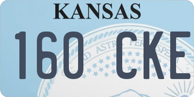 KS license plate 160CKE