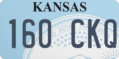 KS license plate 160CKQ