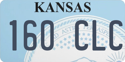 KS license plate 160CLC
