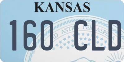 KS license plate 160CLD