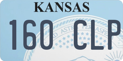 KS license plate 160CLP