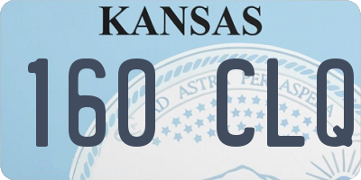 KS license plate 160CLQ