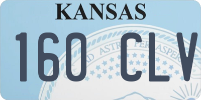 KS license plate 160CLV