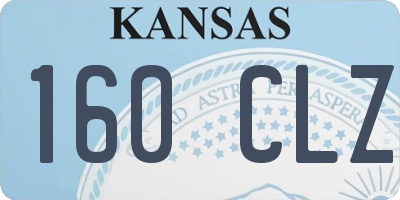 KS license plate 160CLZ