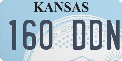 KS license plate 160DDN
