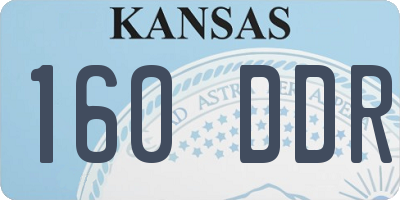 KS license plate 160DDR