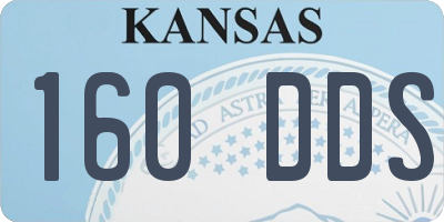 KS license plate 160DDS