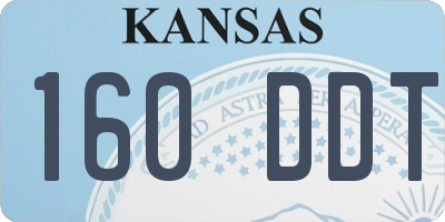 KS license plate 160DDT