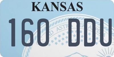 KS license plate 160DDU