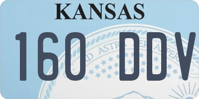 KS license plate 160DDV