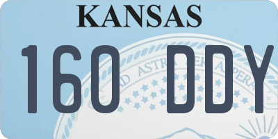 KS license plate 160DDY