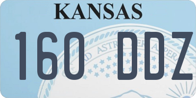 KS license plate 160DDZ