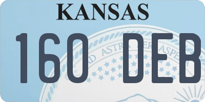 KS license plate 160DEB