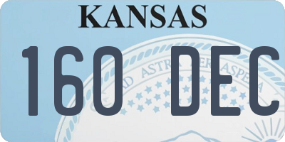KS license plate 160DEC