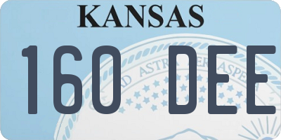 KS license plate 160DEE