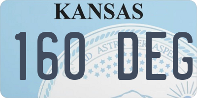 KS license plate 160DEG