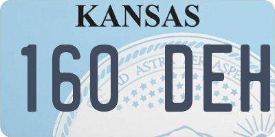 KS license plate 160DEH