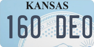 KS license plate 160DEO