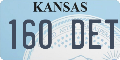KS license plate 160DET