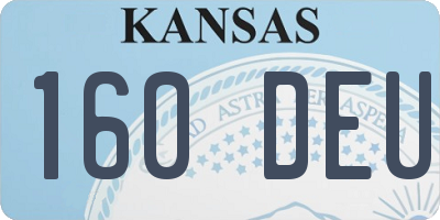 KS license plate 160DEU