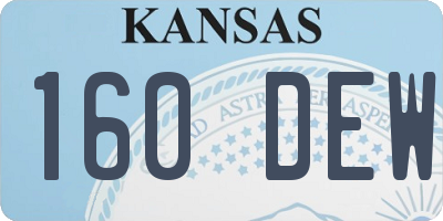 KS license plate 160DEW