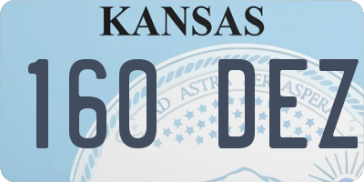 KS license plate 160DEZ